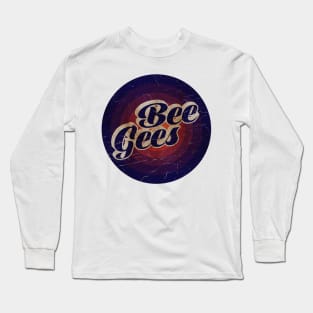 BEE GEES - VINTAGE BLURN CIRCLE Long Sleeve T-Shirt